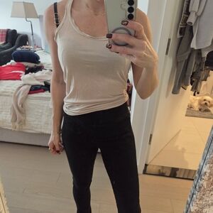 Frame Denim Jet Black Skinny Pants